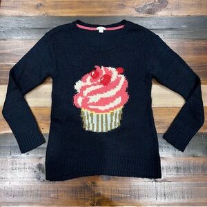 Women’s xhilaration navy pink cupcake sweater small